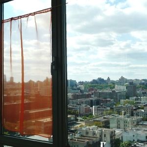 Sheer Orange Curtain Panel Zen Yoga